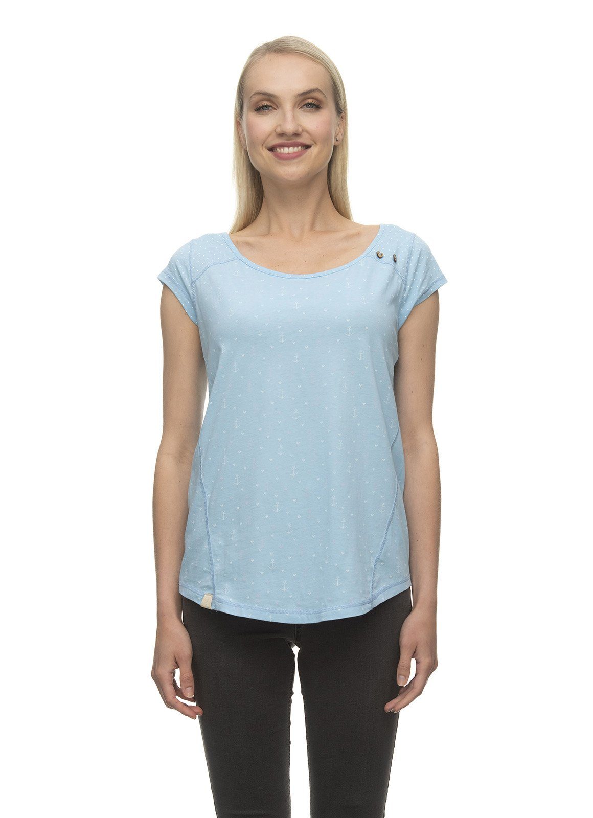 Gr. Ragwear Ankerprint, Damen Rosanne T-Shirt S Blue, Light
