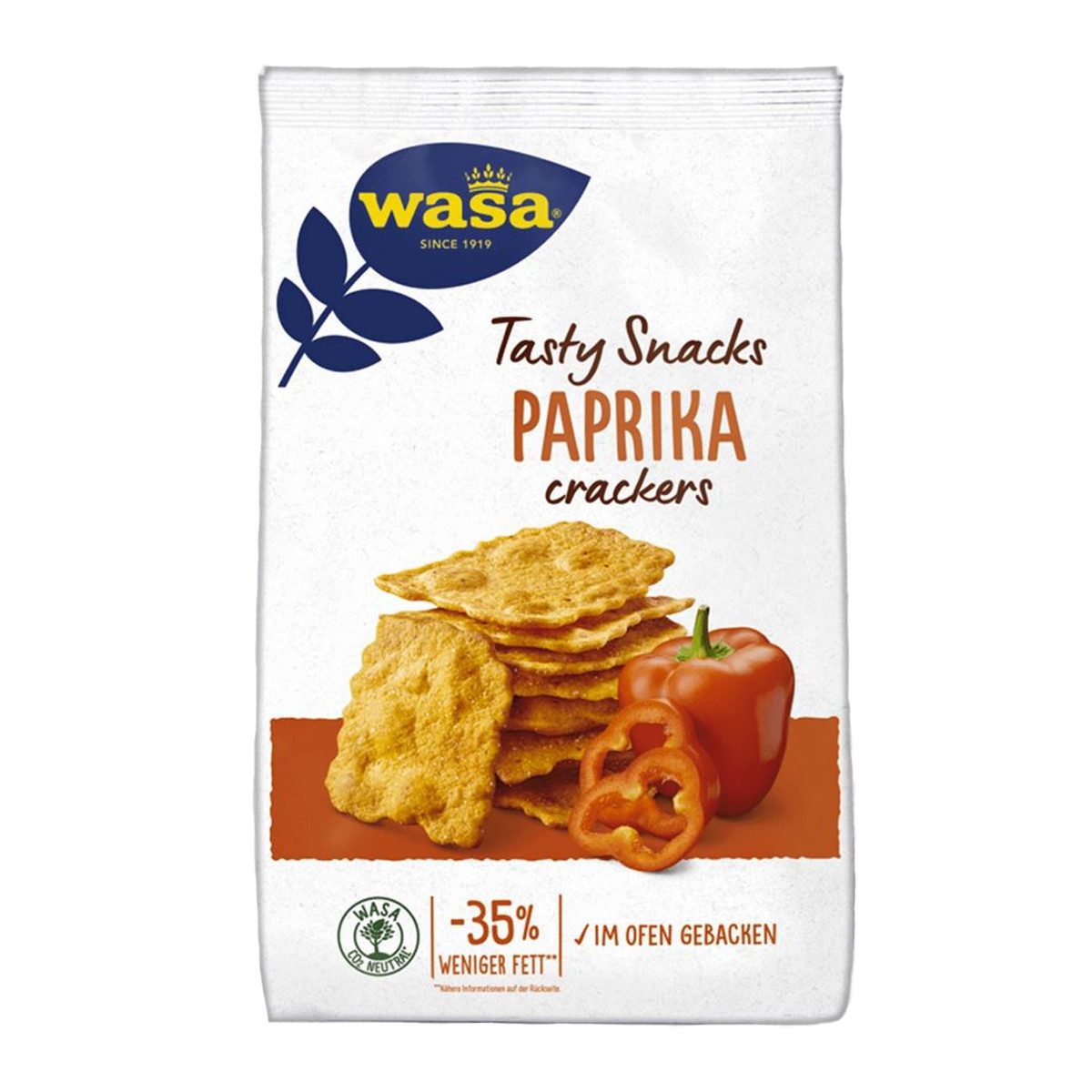 Wasa Knabberei, Wasa Delicate Thin Crackers Paprika knusprig fein gewuerzt 150g