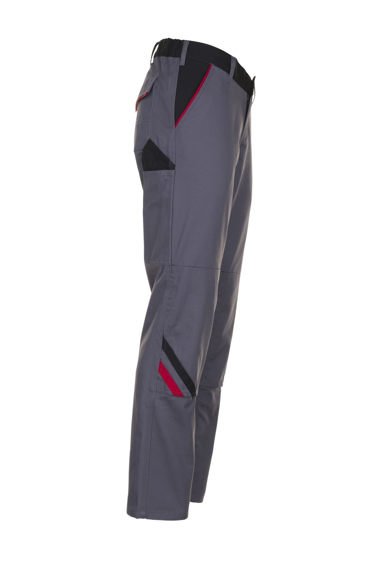 Planam Arbeitsbundhose PLANAM Damen Bundhose HIGHLINE Schiefer/Schwarz/Rot – Bild 2 von 4