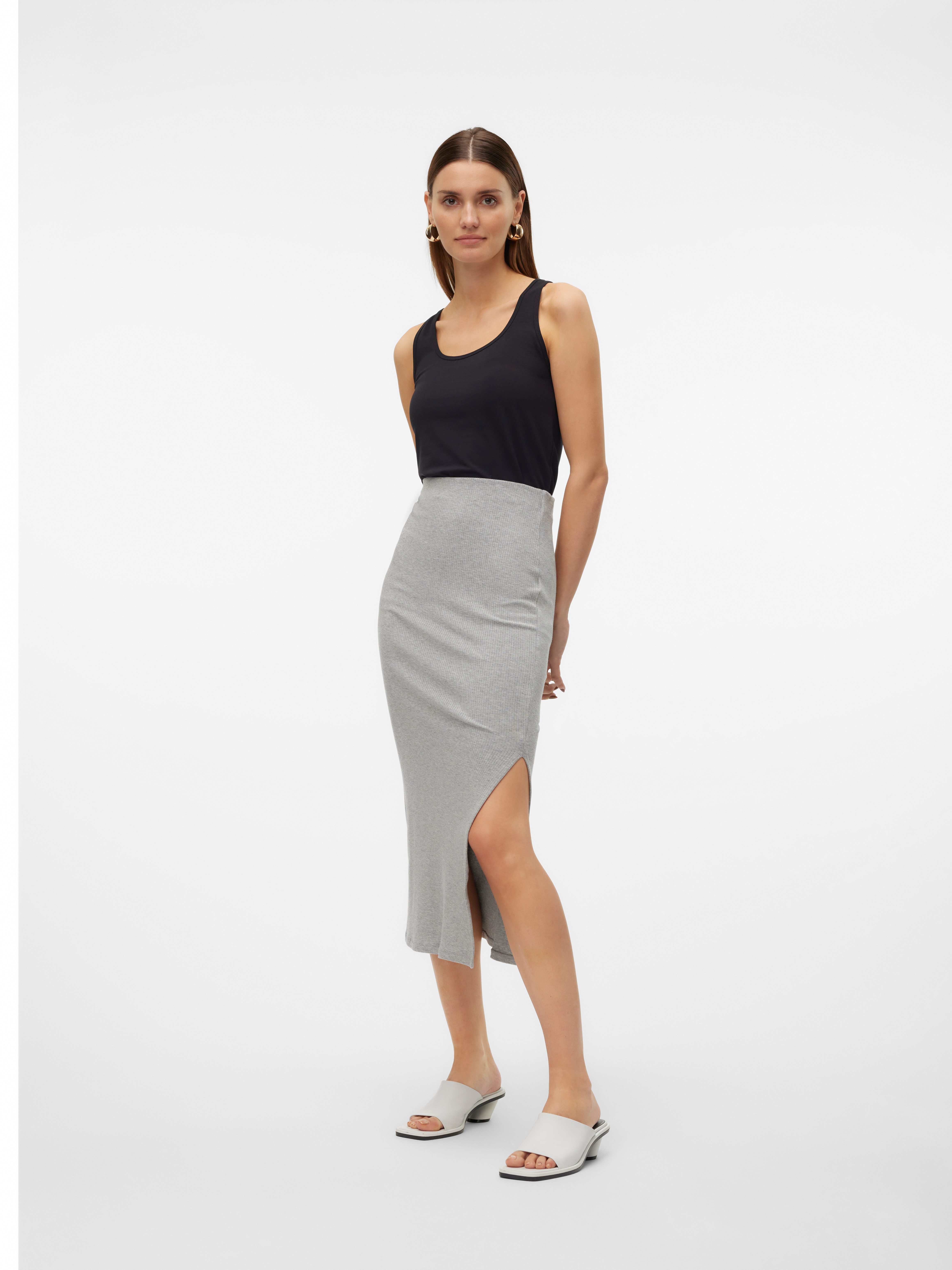 Vero Moda Tanktop VMLULU LONG TANK TOP JRS GA NOOS Baumwollmischung, regular fit