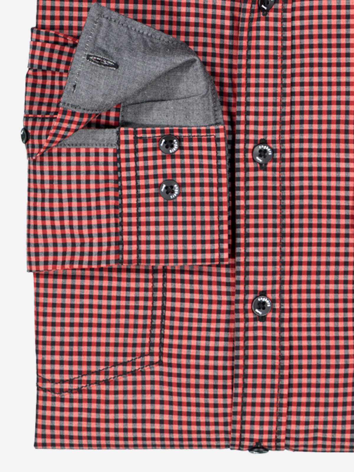 Engbers Langarmhemd Herren Langarm-Hemd kariert, Rot