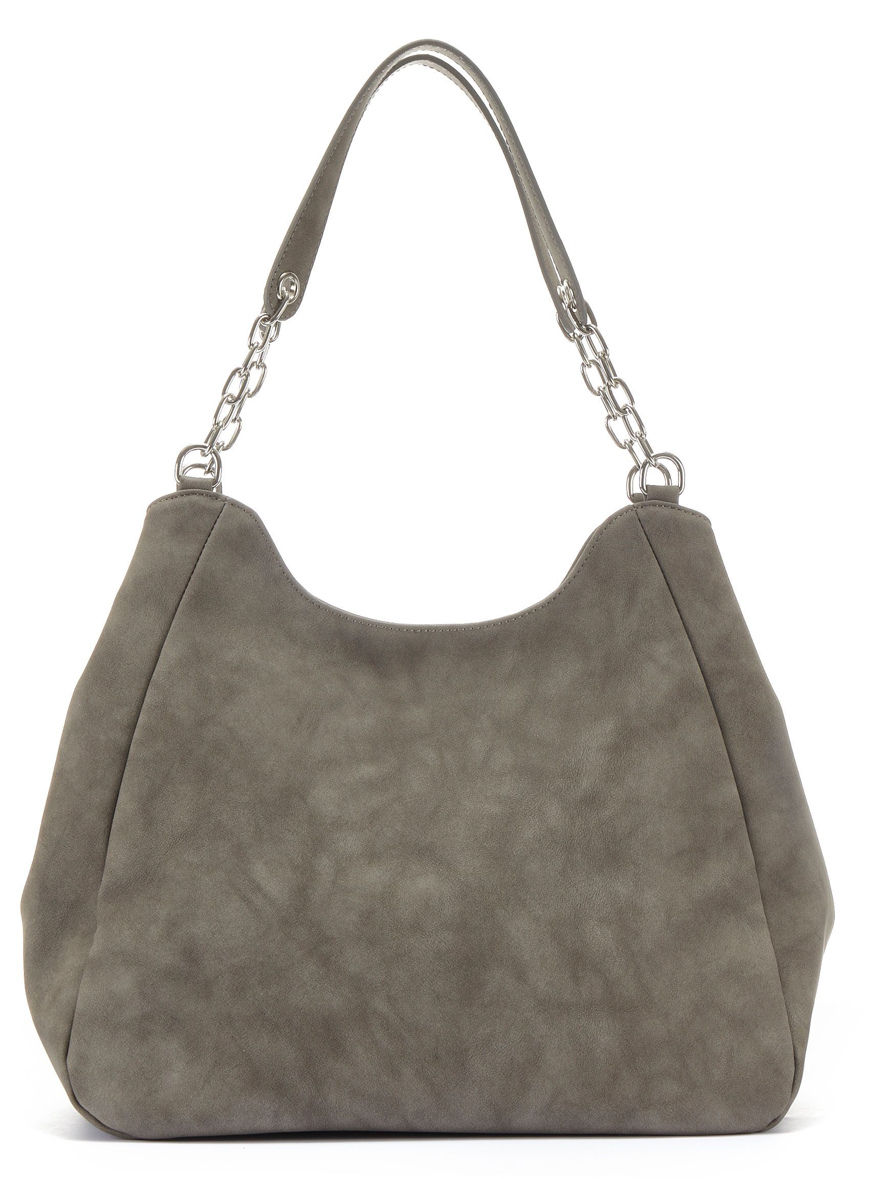 Vivance by Lascana Schultertasche Henkeltasche, Damentasche, Shopper, Einkaufstasche, Handtasche, mit silberfarbenen Ketten-Details VEGAN – Bild 3 von 5