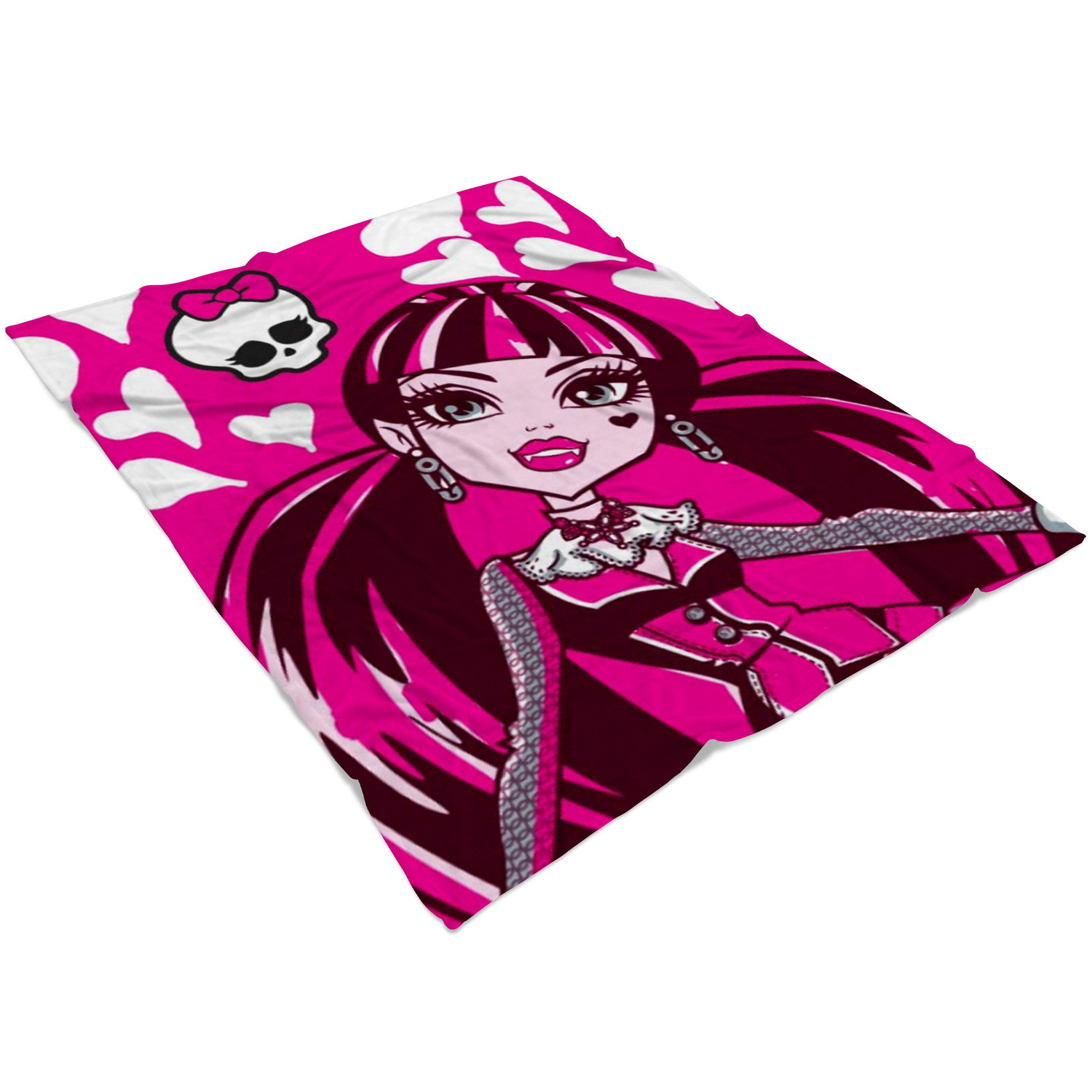 BERONAGE Tagesdecke Monster High Kinder-Decke Beauty Draculaura 110x140 cm Fleecedecke, kuschelweich – Bild 5 von 5