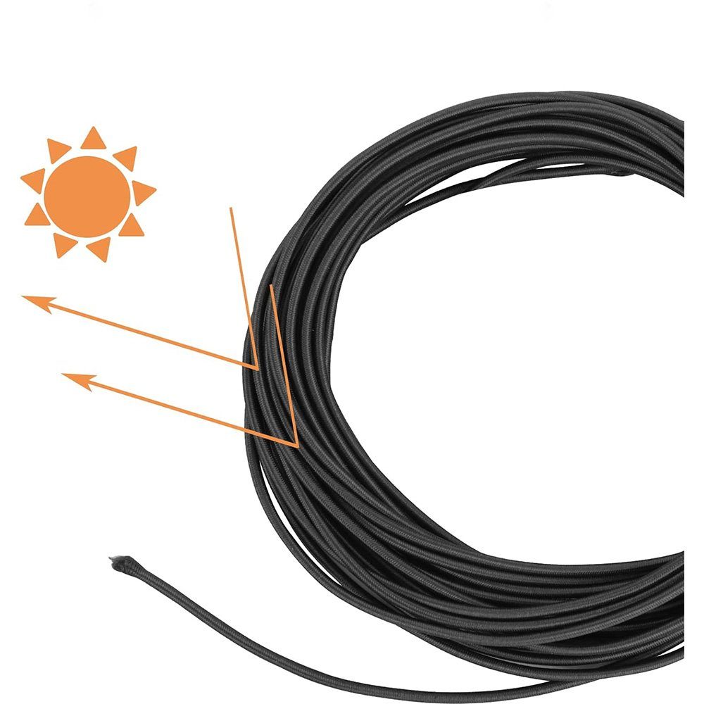 FELIXLEO Nylon-Seil Schwarzes Faden Nylonband Seil 10m Camping DIY- Schaukeln für