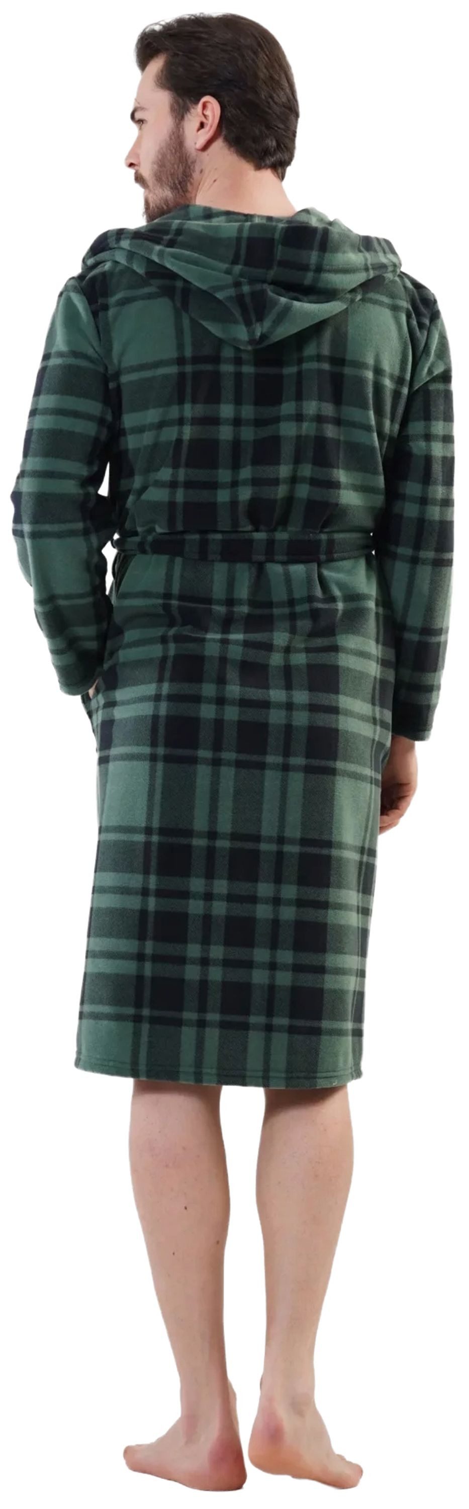 Vienetta Herrenbademantel Man, knielang, Polyester, Kapuze, Gürtel, Herren günstig online kaufen