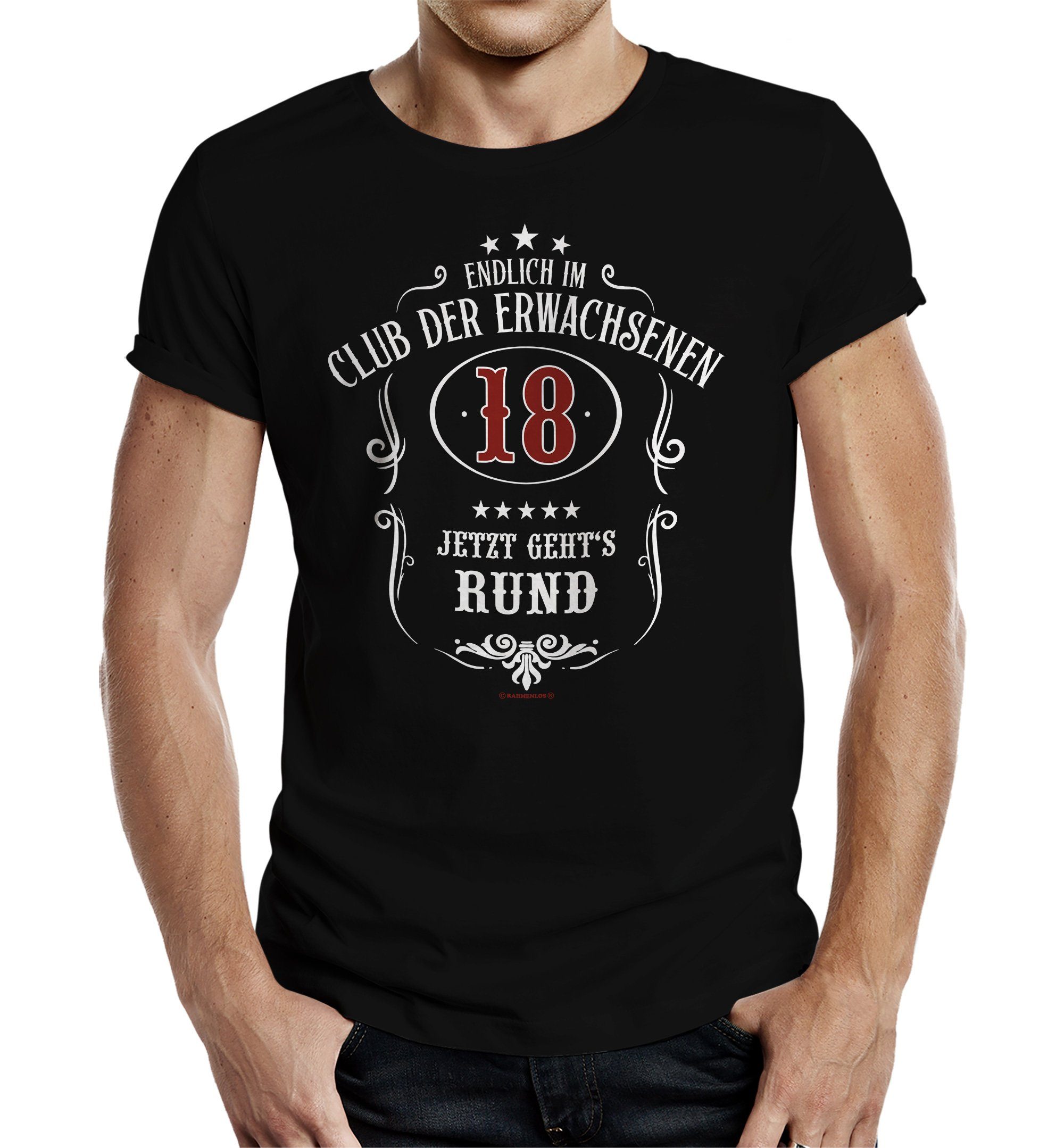 RAHMENLOS® T-Shirt als Geschenk zum 18. günstig online kaufen
