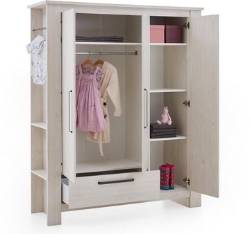 arthur berndt Kleiderschrank Til, Kinderkleiderschrank mit seitlicher Garderobe, Made in Germany