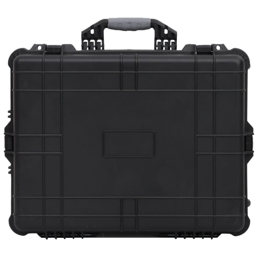 vidaXL Hartschalen-Trolley Flugkoffer mit Rollen Schwarz 63x50x23 cm PP