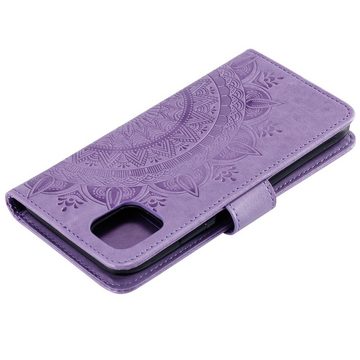 CoverKingz Handyhülle Hülle für Apple iPhone 12 Mini Handyhülle Flip Case Cover Tasche, Klapphülle Schutzhülle mit Kartenfach Schutztasche Motiv Mandala