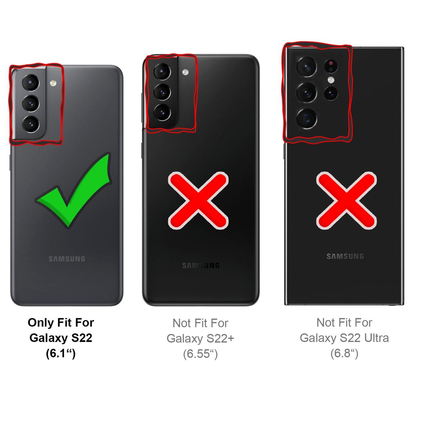 CoolGadget Handyhülle Defender Series Handy Hülle für Samsung Galaxy S22 6,1 Zoll, Magsafe TPU Schlicht Robust Schutzhülle für Galaxy S22 Hülle