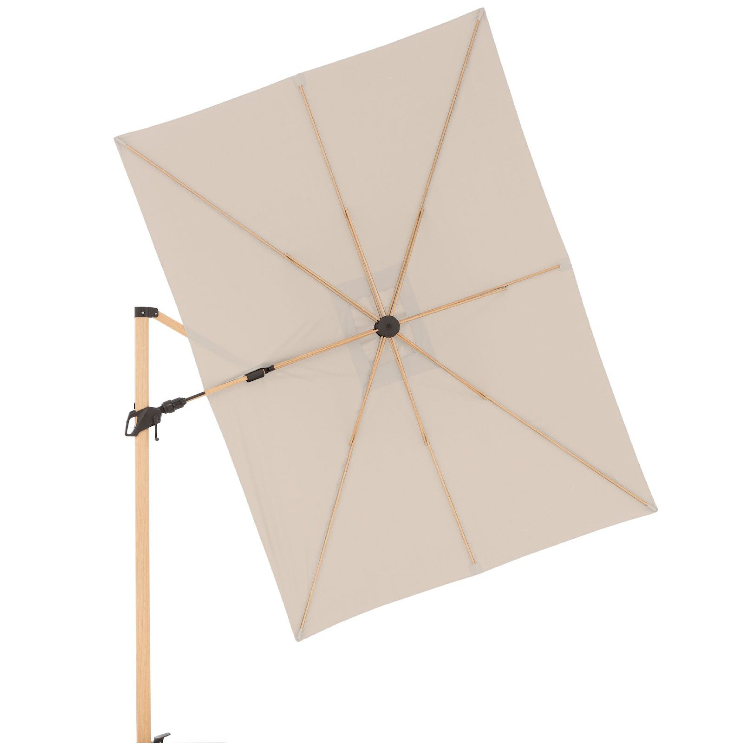 doppler® Sonnenschirm Doppler Alu Wood Pendel Side 220 x 300 cm Pendelschirm Ampelschirm 4