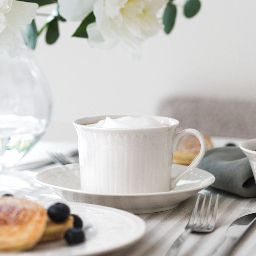 Villeroy & Boch Tasse Cellini Cappuccinotasse, 1-tlg., Porzellan, Premium Porcelain, mikrow.- & spülm.sicher, Made in Germany