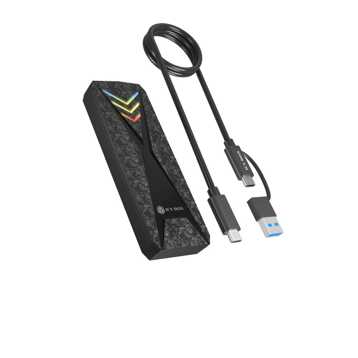 ICY BOX Festplatten-Gehäuse IB-1805ML-CU31 M.2 NVMe SSD Gehäuse