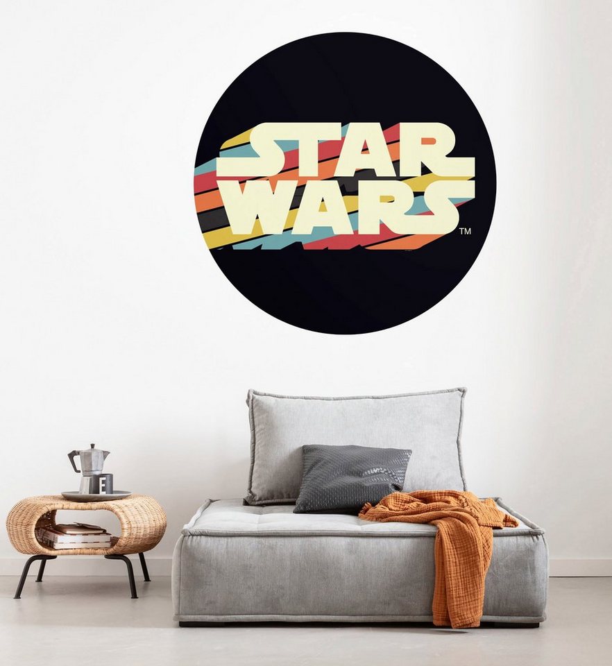 Komar Fototapete »Star Wars Typeface«, glatt, bedruckt, Comic, Retro, mehrfarbig, BxH: 128x128 cm, selbstklebend-HomeTrends