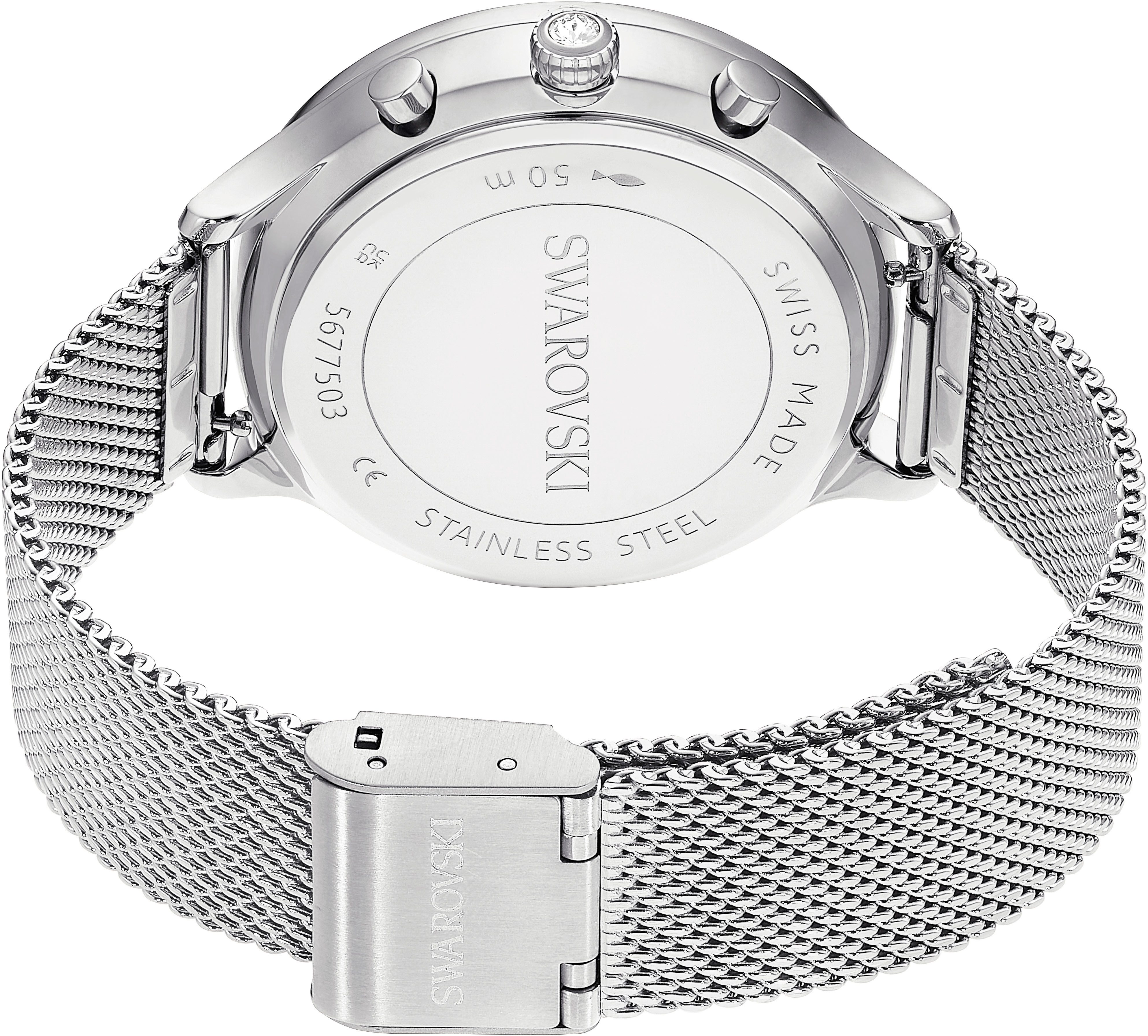 Swarovski Chronograph NOVA CHRONO 5677503, Armbanduhr, Quarzuhr, Damenuhr, Stoppfunktion, Swarovski®-Kristall