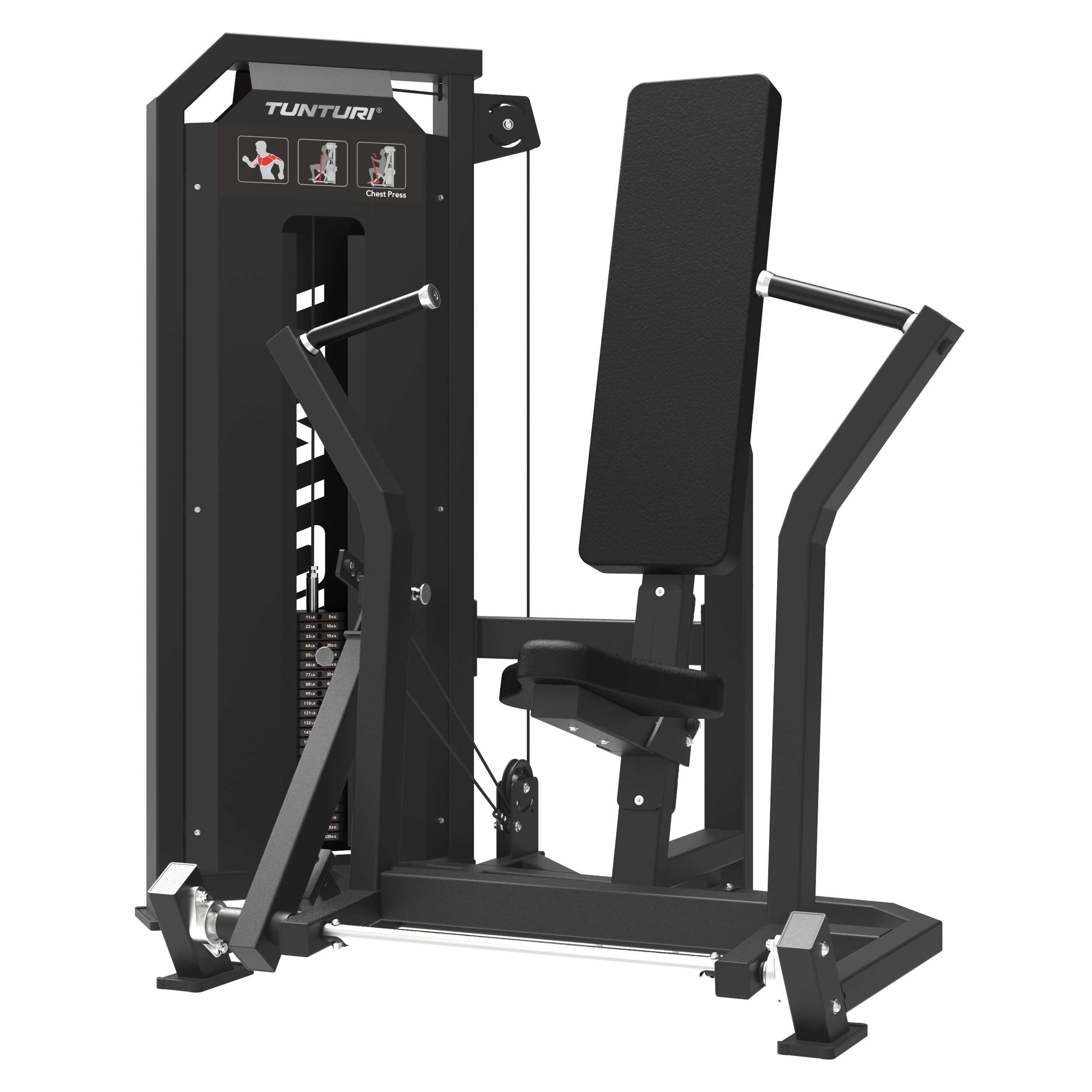 Tunturi Kraftstation Brustpresse Kraftstation, Pin Loaded, Homegym, bis 200 kg, V-Serie