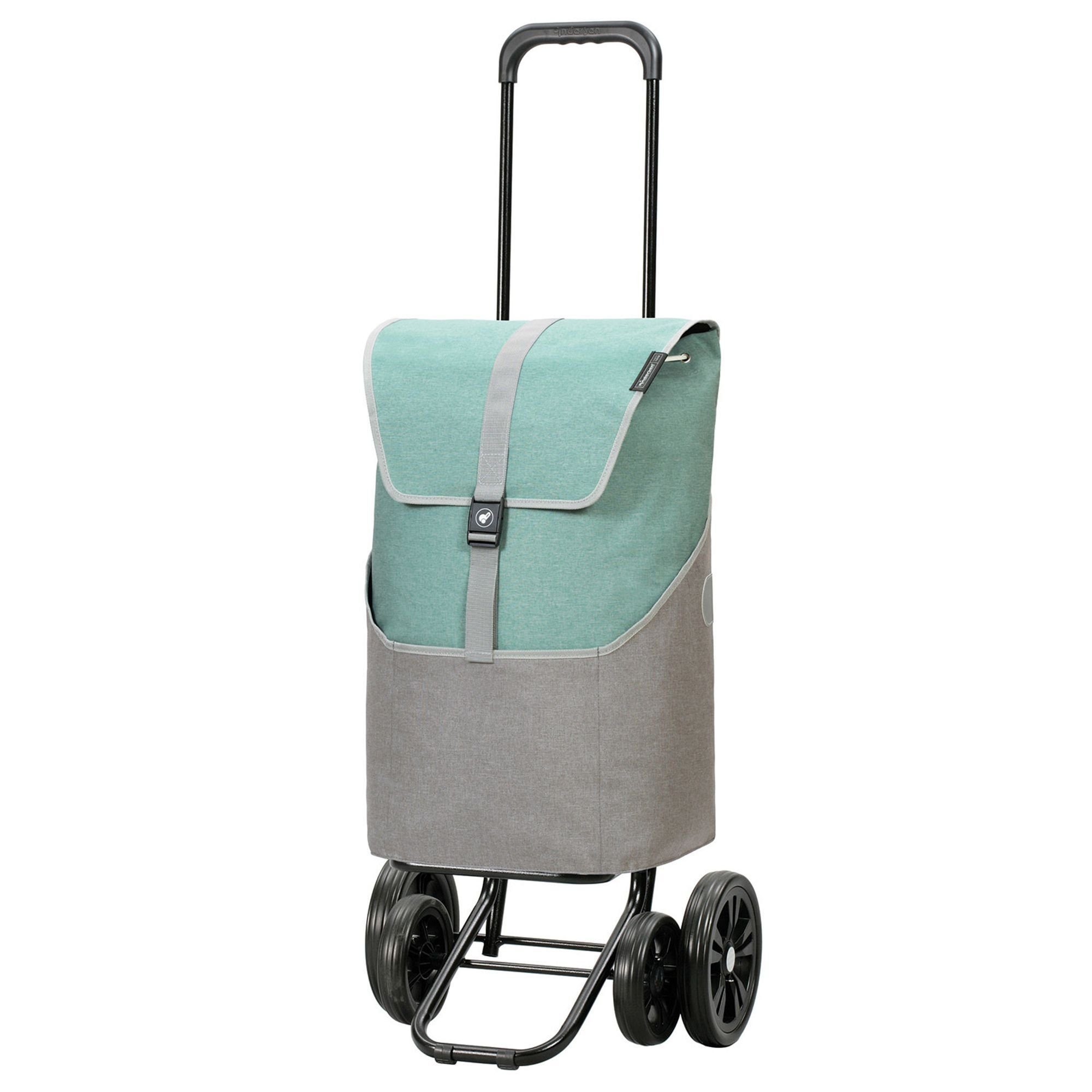 Andersen Einkaufstrolley Quattro Shopper, 45 l, Reflektoren, Tragegriff mint