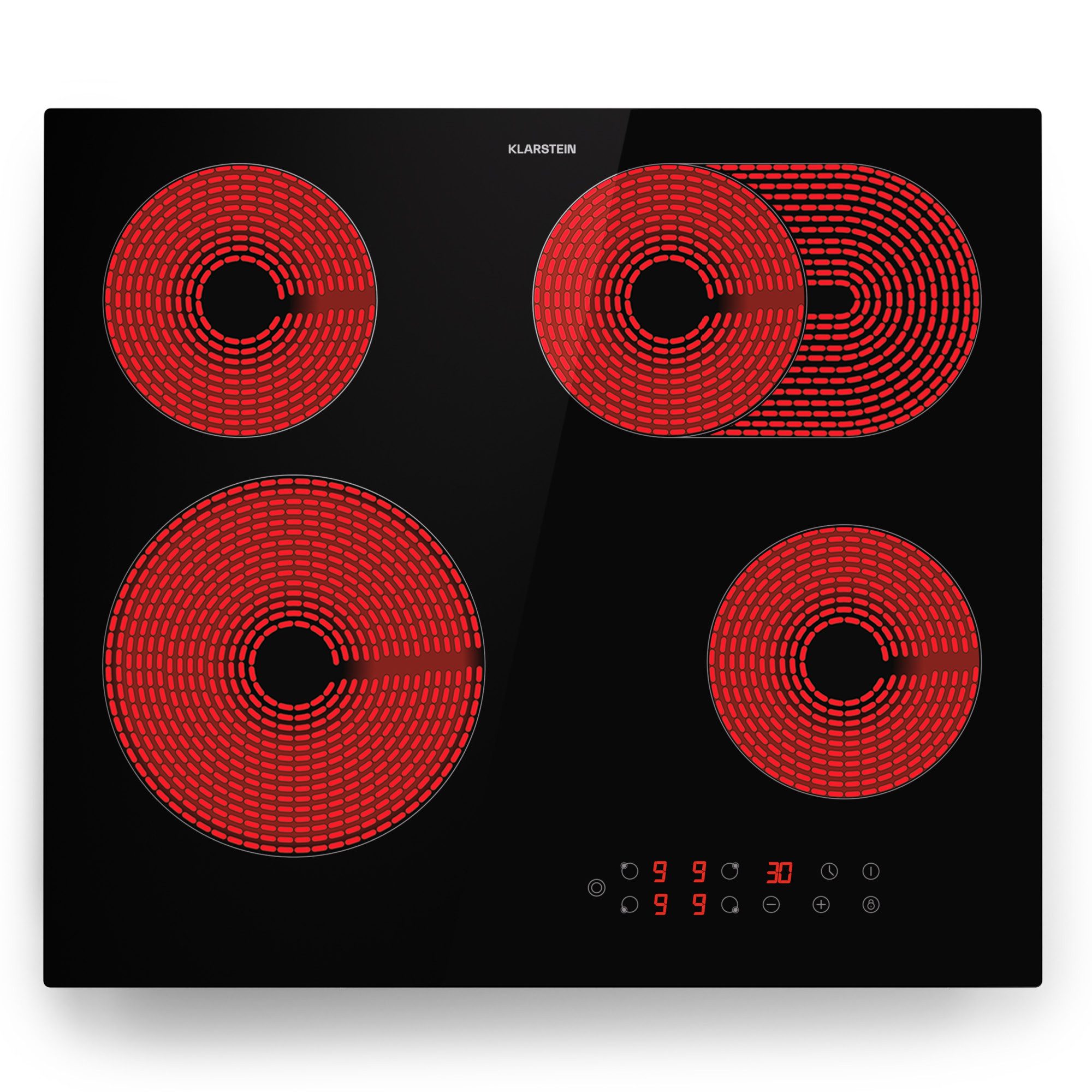 Klarstein Induktions-Kochfeld Virtuosa CP4-Virtuosa4-Plus.B, Варочные панели Induktion 4 Zonen Touch Kochfeld