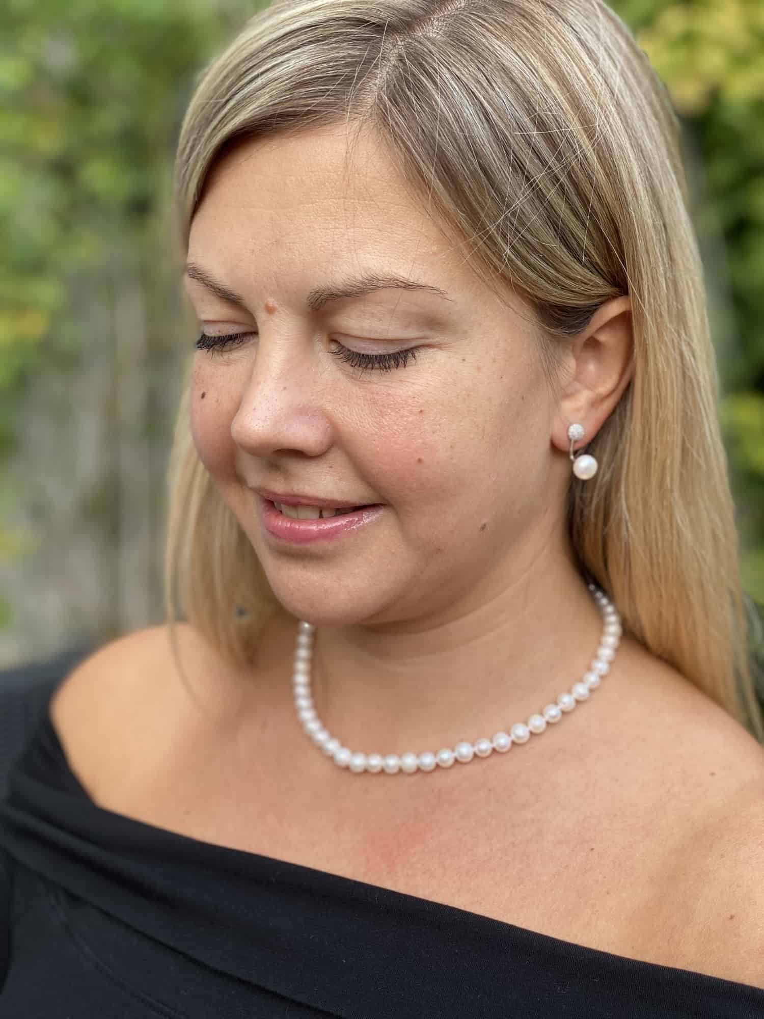 Gaura Pearls Perlenkette, klassisch, weiß, rund, günstig online kaufen