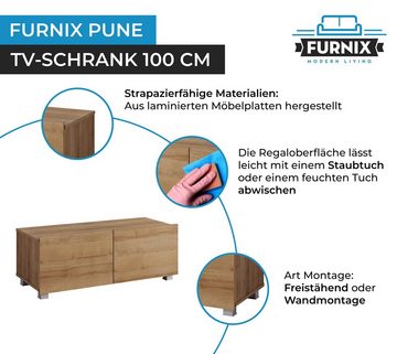 Furnix TV-Schrank PUNE 100 TV-Lowboard fürs Wohnzimmer freistähend oder Wandmontage nach Wahl möglich