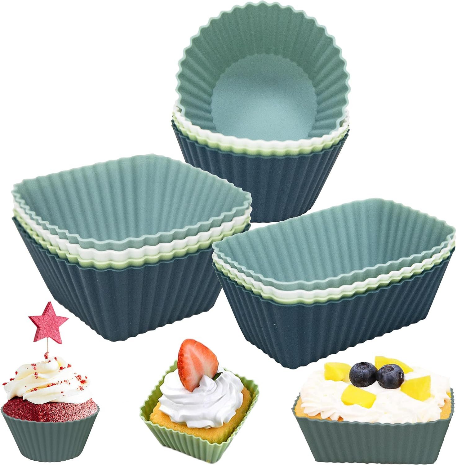 Muffinform Silikon Muffinförmchen Wiederverwendbare Muffinform Backformen