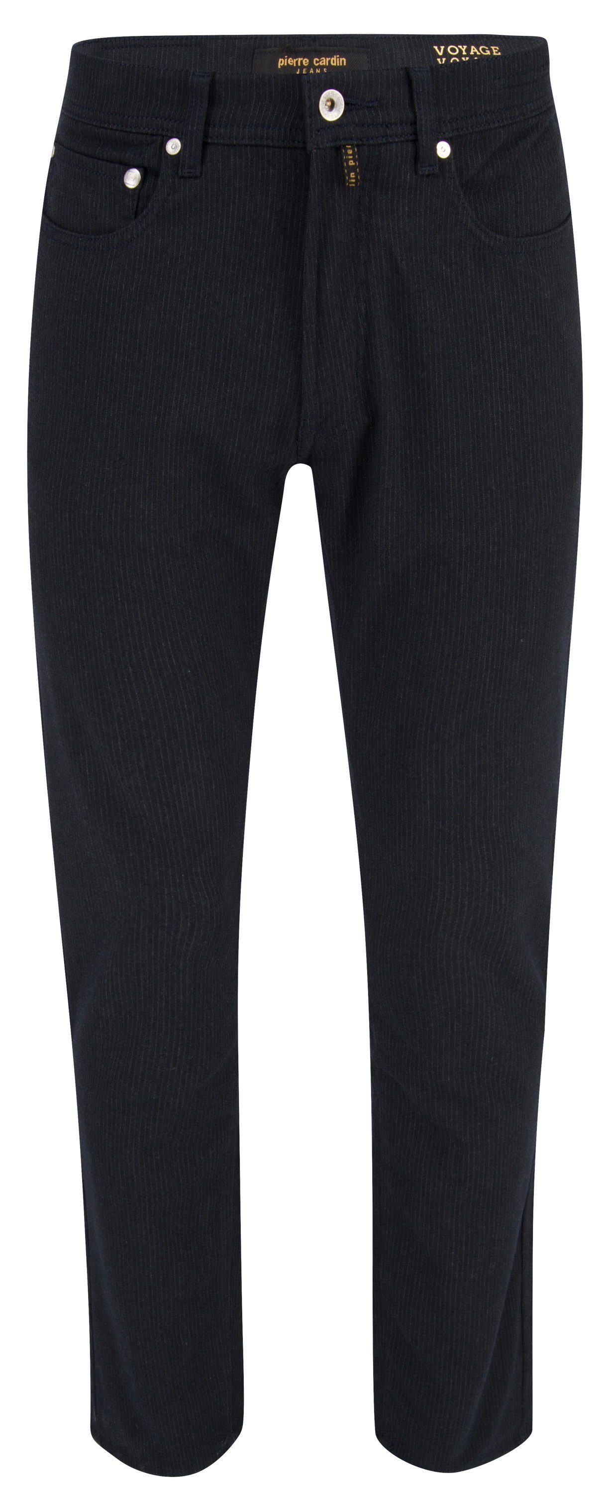5-Pocket-Jeans PIERRE CARDIN LYON dark grey chalk stripes 30917