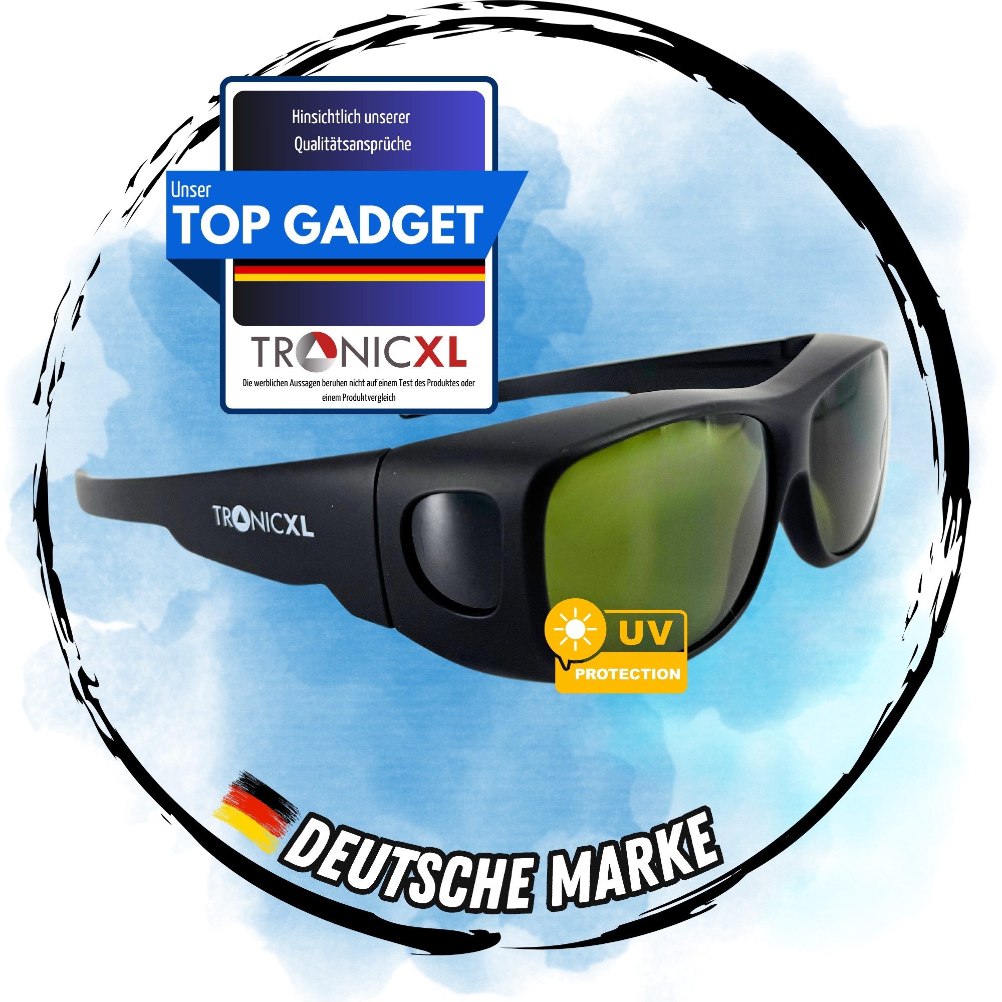 TronicXL Arbeitsschutzbrille Grow UV Schutzbrille LED Vollspektrum für Growbox Growroom Zubehör, (1St), Pflanzen Lampen Schutz Brille Hydroponik IR & UV