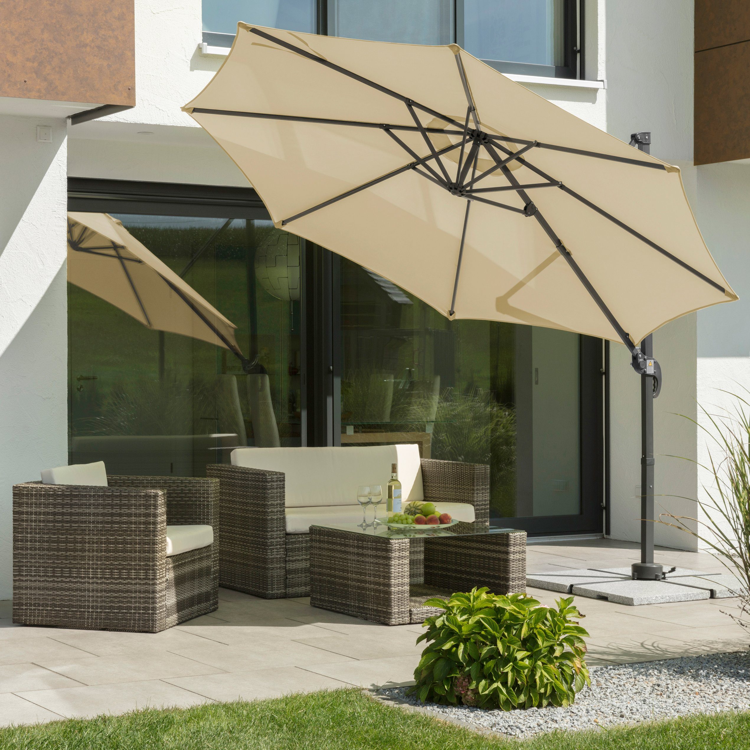 Schneider Schirme Ampelschirm Rhodos Junior, mit Schutzhülle, ohne Wegeplatten