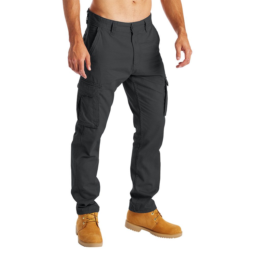 BlauerHafen Cargohose BlauerHafen Herren Cargo Hose 6 Taschen 100% Baumwolle Arbeitshose