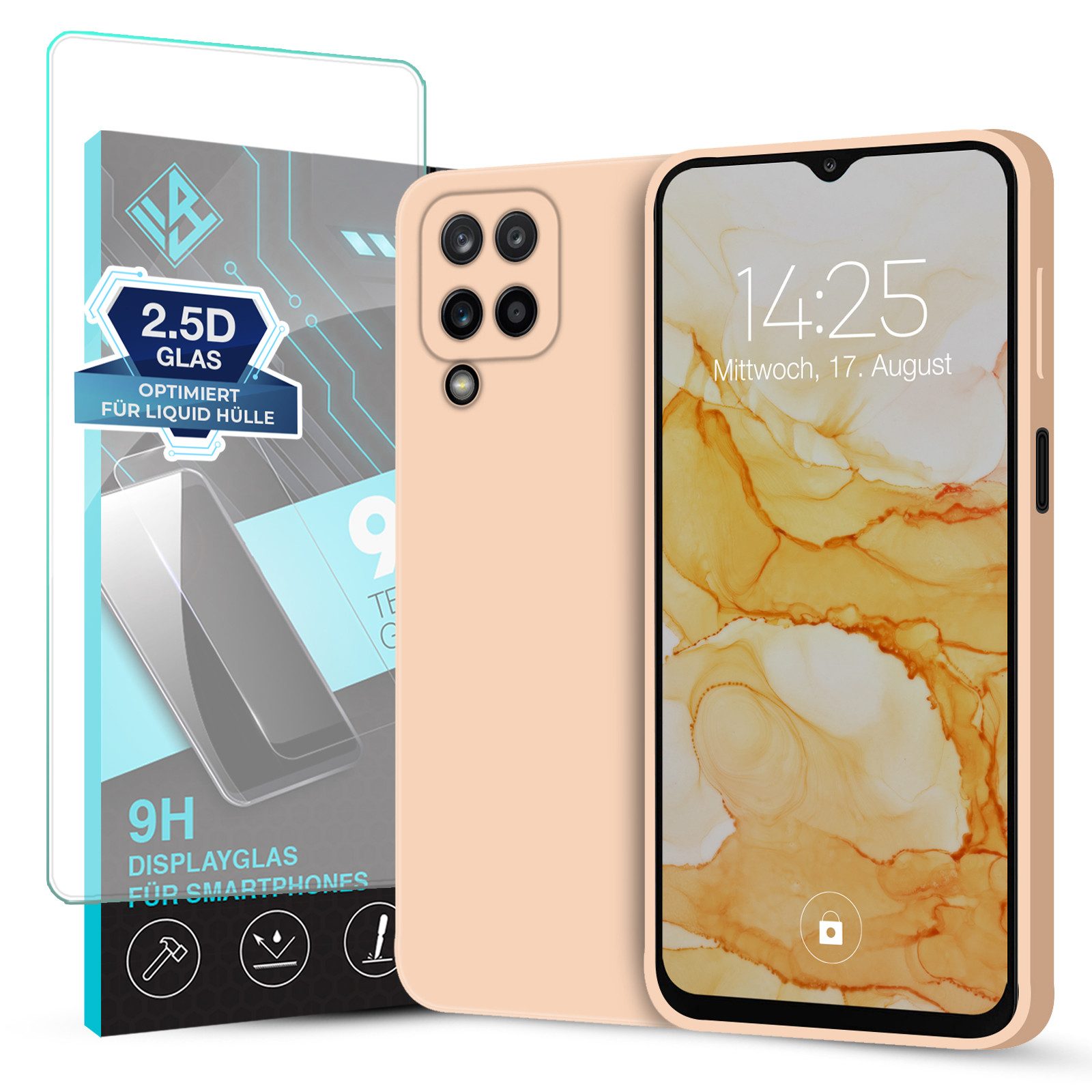 Tec-Expert Handyhülle SoftGrip Cover Hülle für Samsung Galaxy A12 5G, Handy Case Bumper integrierter Kameraschutz flexibel