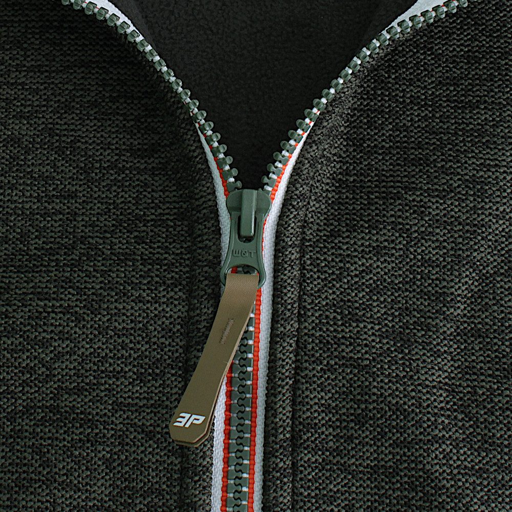 Icepeak Strickfleecejacke Tove Strick-Fleecejacke mit Kapuze und Reißverschlusstaschen, atmungsaktiv und warm