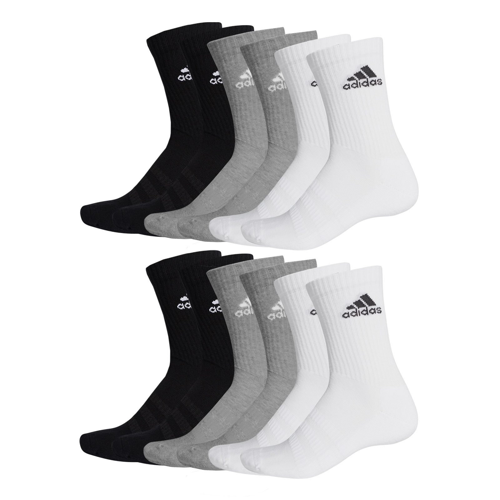 adidas Sportswear Socken Cushioned Crewsocken (6-Paar) mit Logo im Bund günstig online kaufen