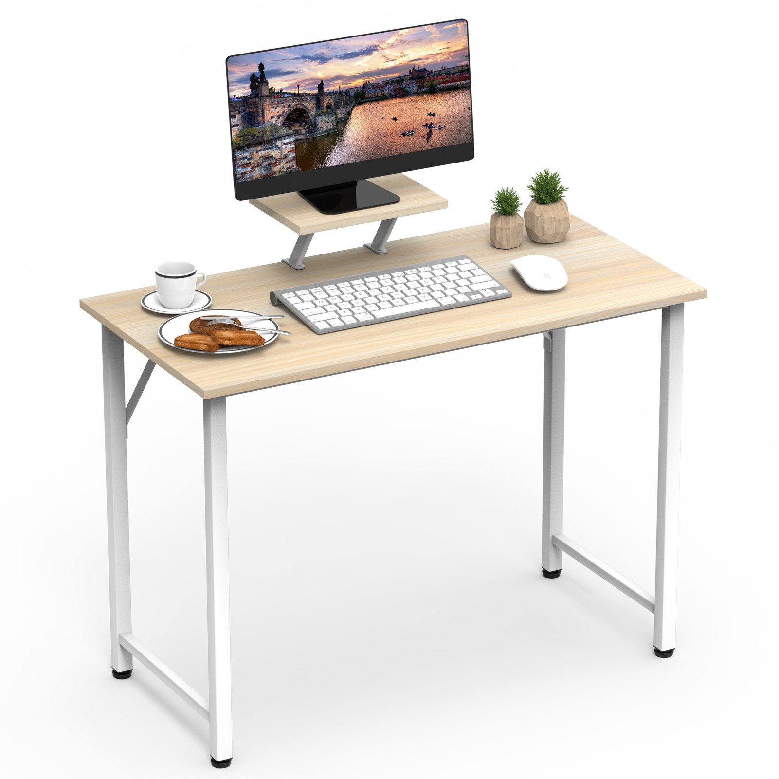 Computertisch Stehpult, Laptoptisch, Rechteckig Gaming-computertisch