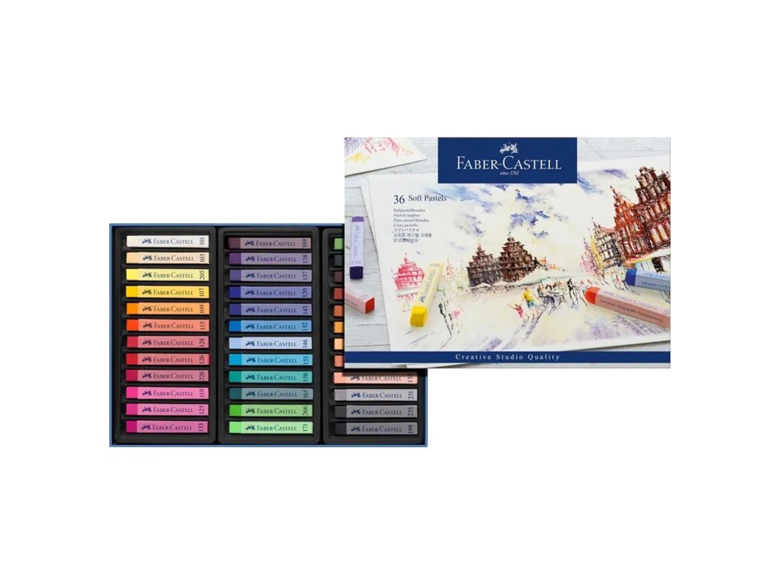 Faber-Castell Kreidemarker Faber-Castell Softpastellkreiden - 36er Kartonetui – Bild 2 von 2