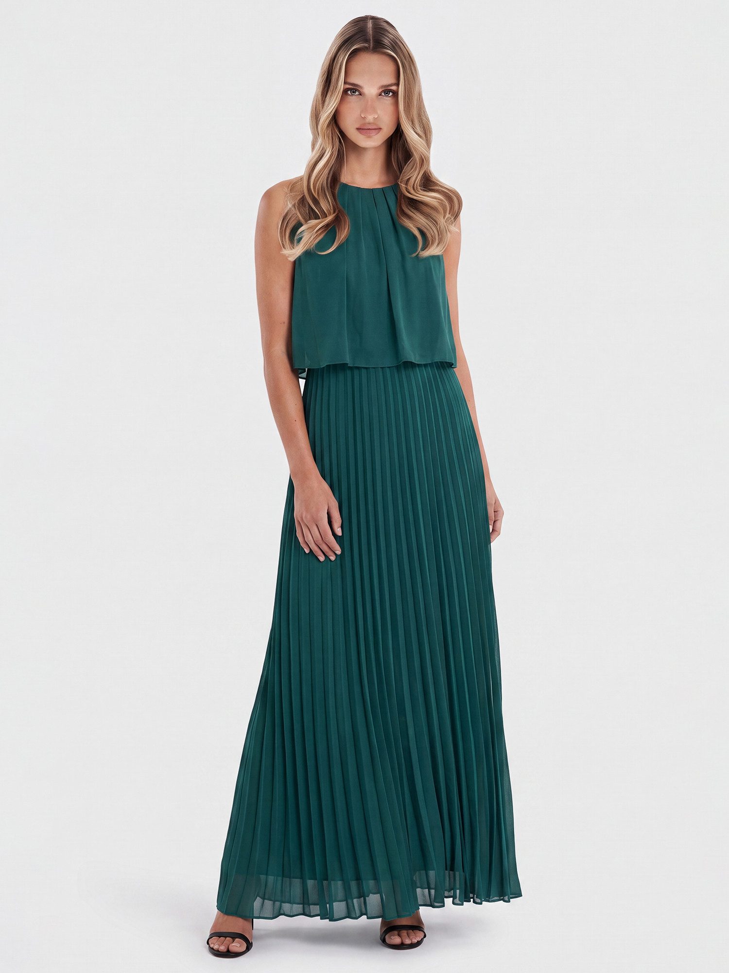 Apart Abendkleid mit Plisseerock