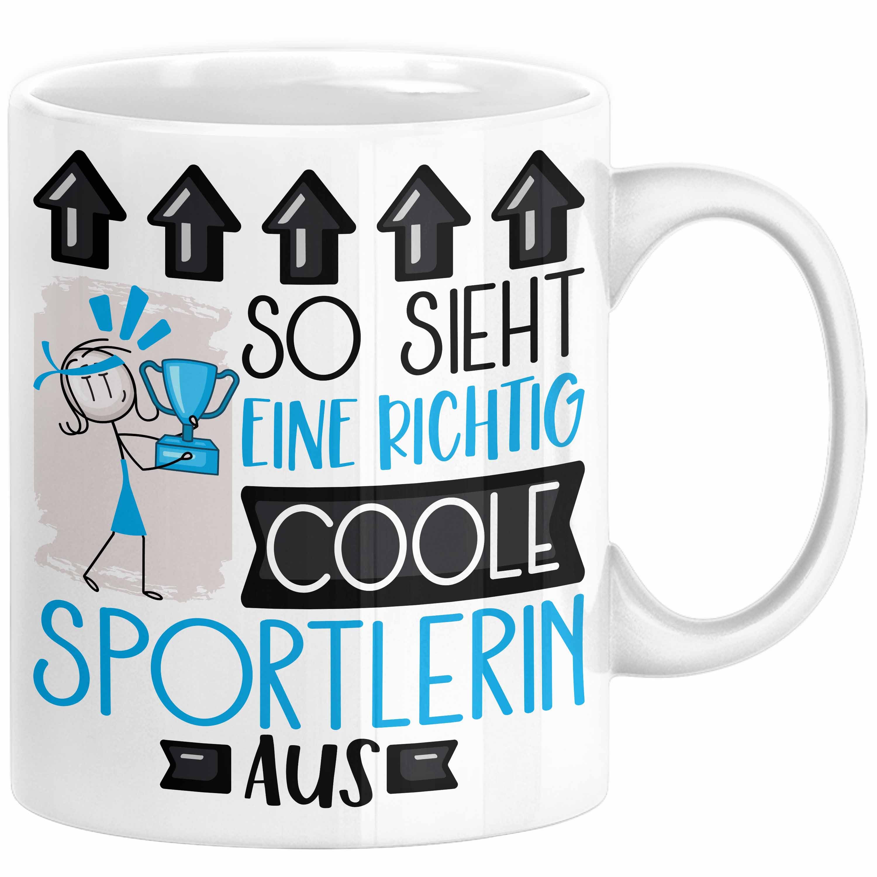 Trendation Tasse Sportlerin Geschenk Tasse Lustig Geschenkidee für Sportlerin Geburtsta