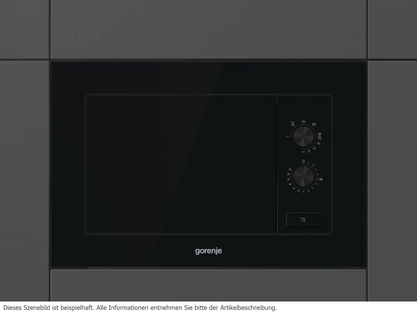 GORENJE Einbau-Mikrowelle, Grill, Mikrowelle, echte Glasfront, Einfache Handhabung in schickem Design