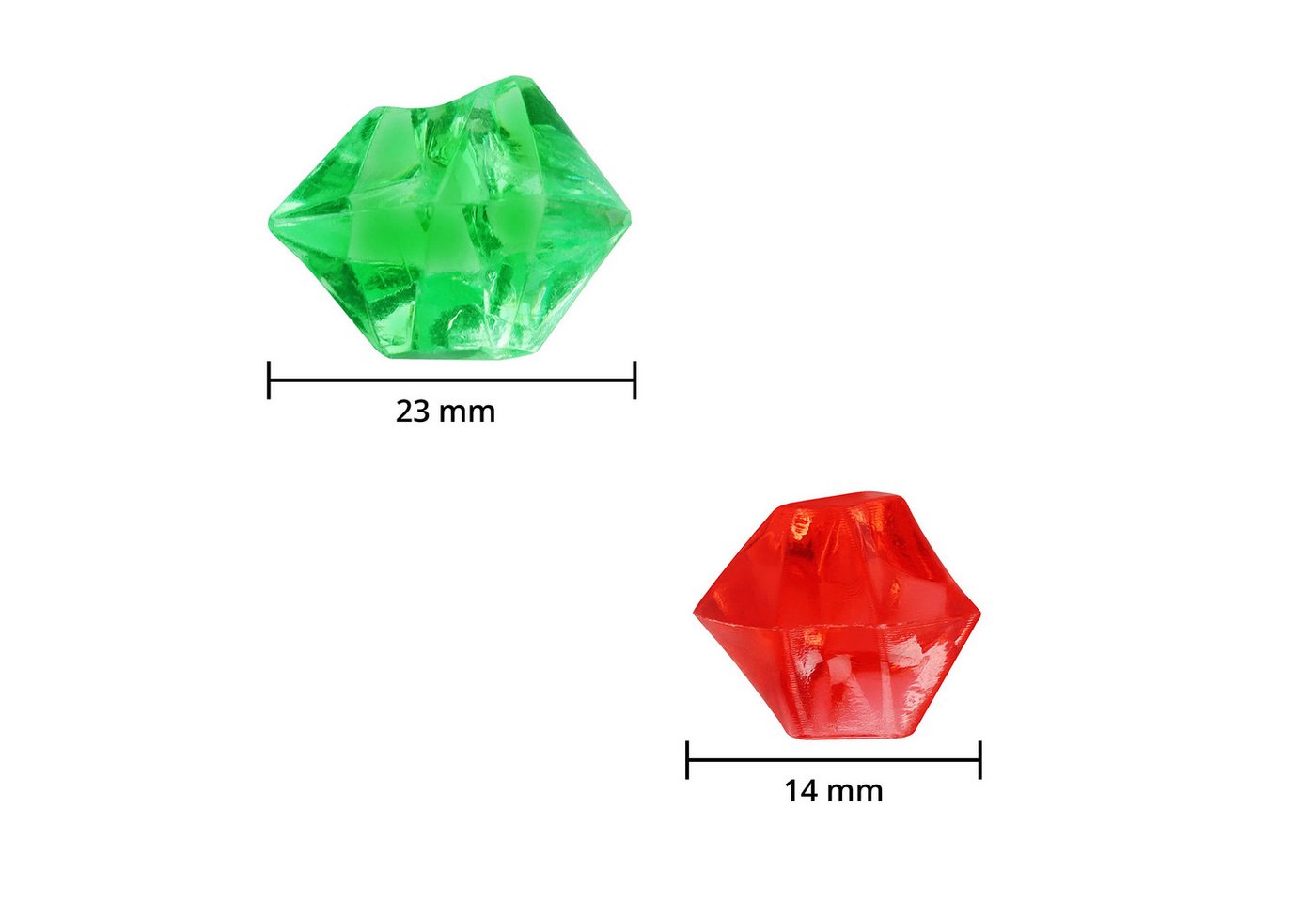 Thumbnail - Belle Vous Streudeko 300er Set Acryl Glitzersteine zum Basteln, (300-tlg)