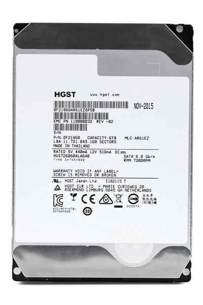 HGST HGST Ultrastar He6 6TB, SATA 6Gb/s 3,5" interne Festplatte HUS726060A interne HDD-Festplatte