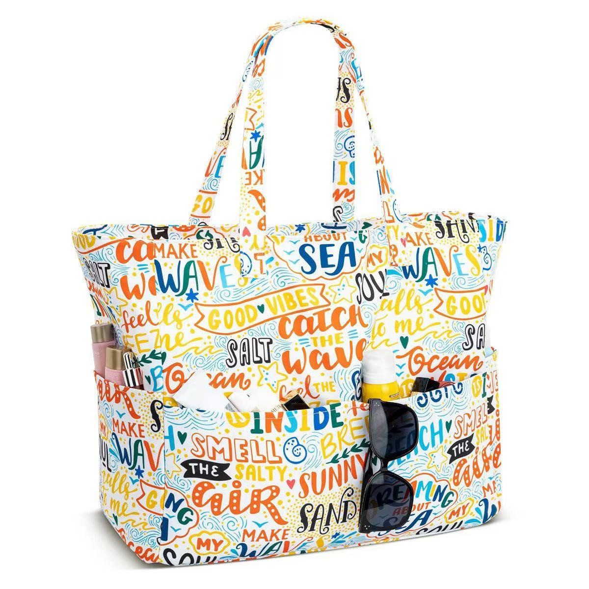 RWEUOQ Strandtasche Strandtasche XXL mit Reißverschluss günstig online kaufen