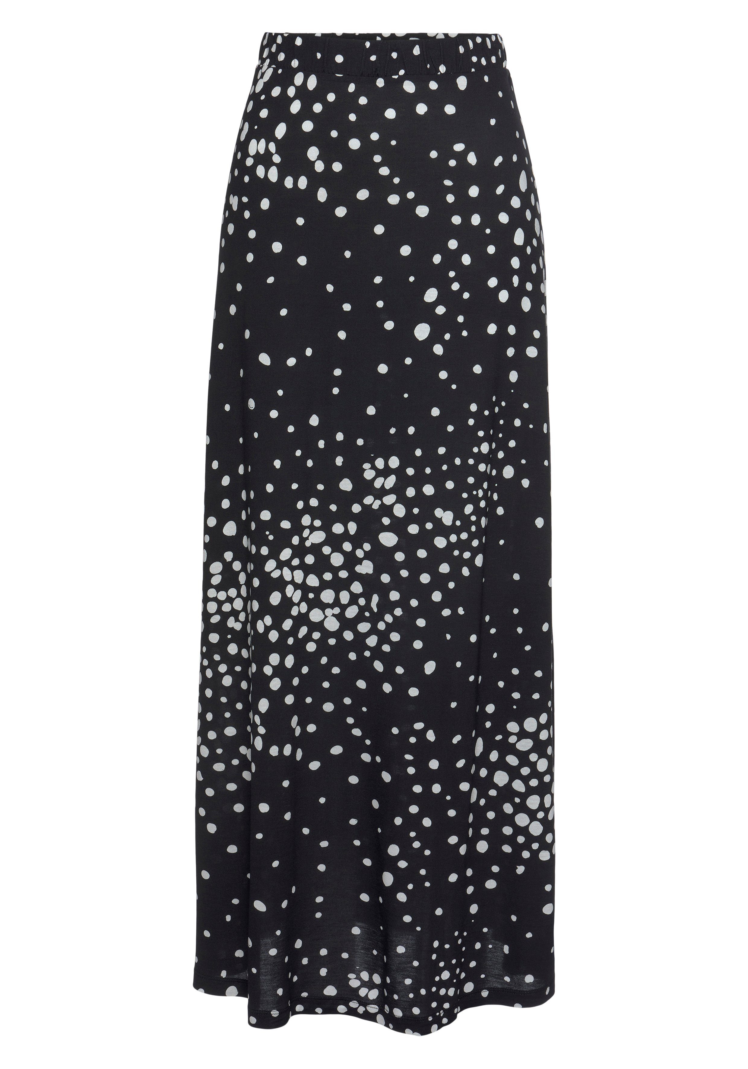 Vivance Maxirock mit Punkteprint und elastischem Bund, sommerlicher Jerseyr günstig online kaufen
