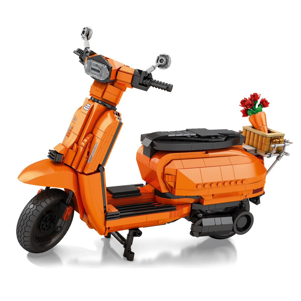 Reobrix 11036 Spielbausteine, (1169 St), Großes Roller-Modell in Orange mit dekorativem Heckdetail