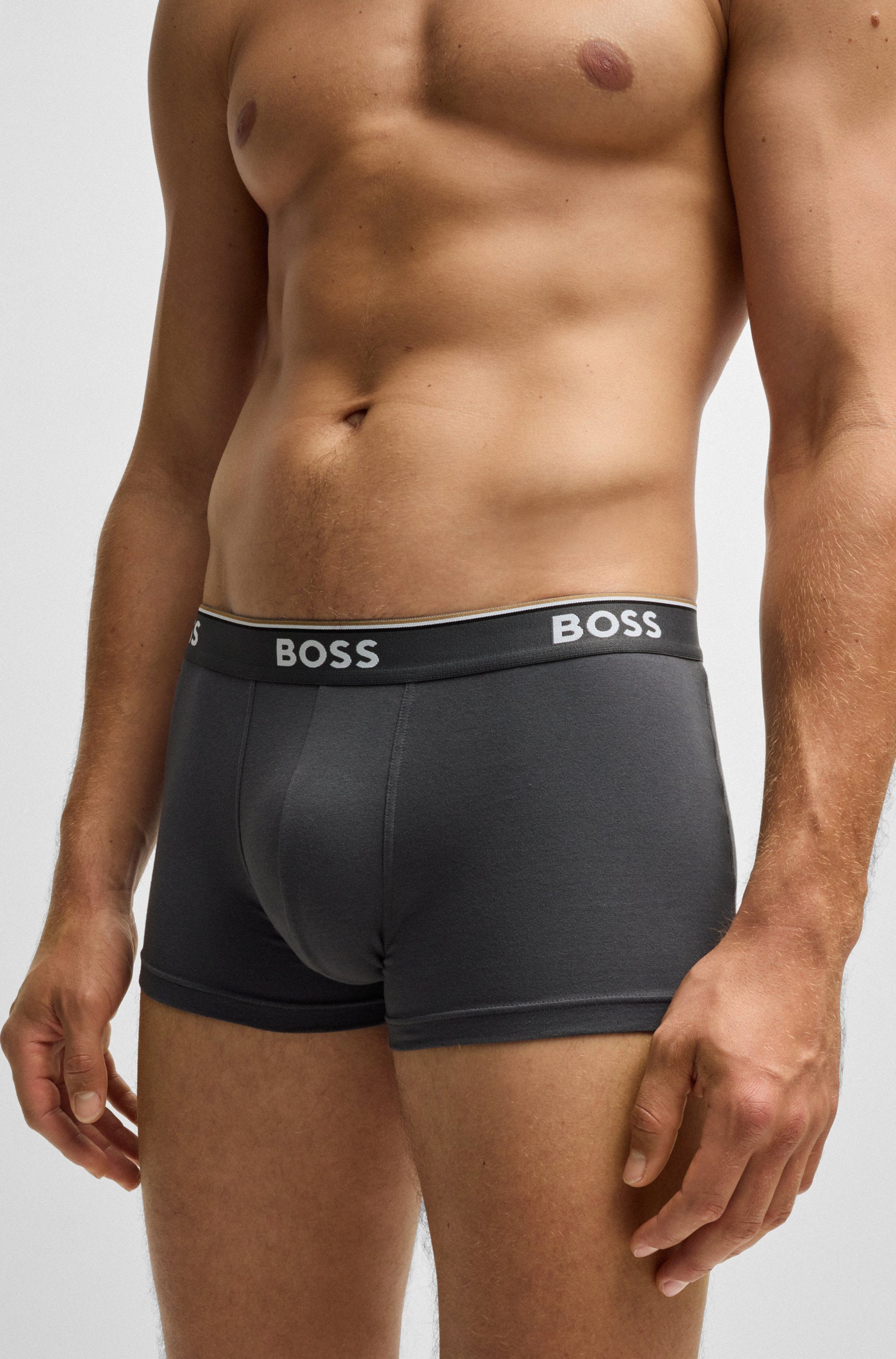 BOSS Boxer TRUNK 3 PACK (3-St) BOSS Schriftzug auf dem Bund günstig online kaufen