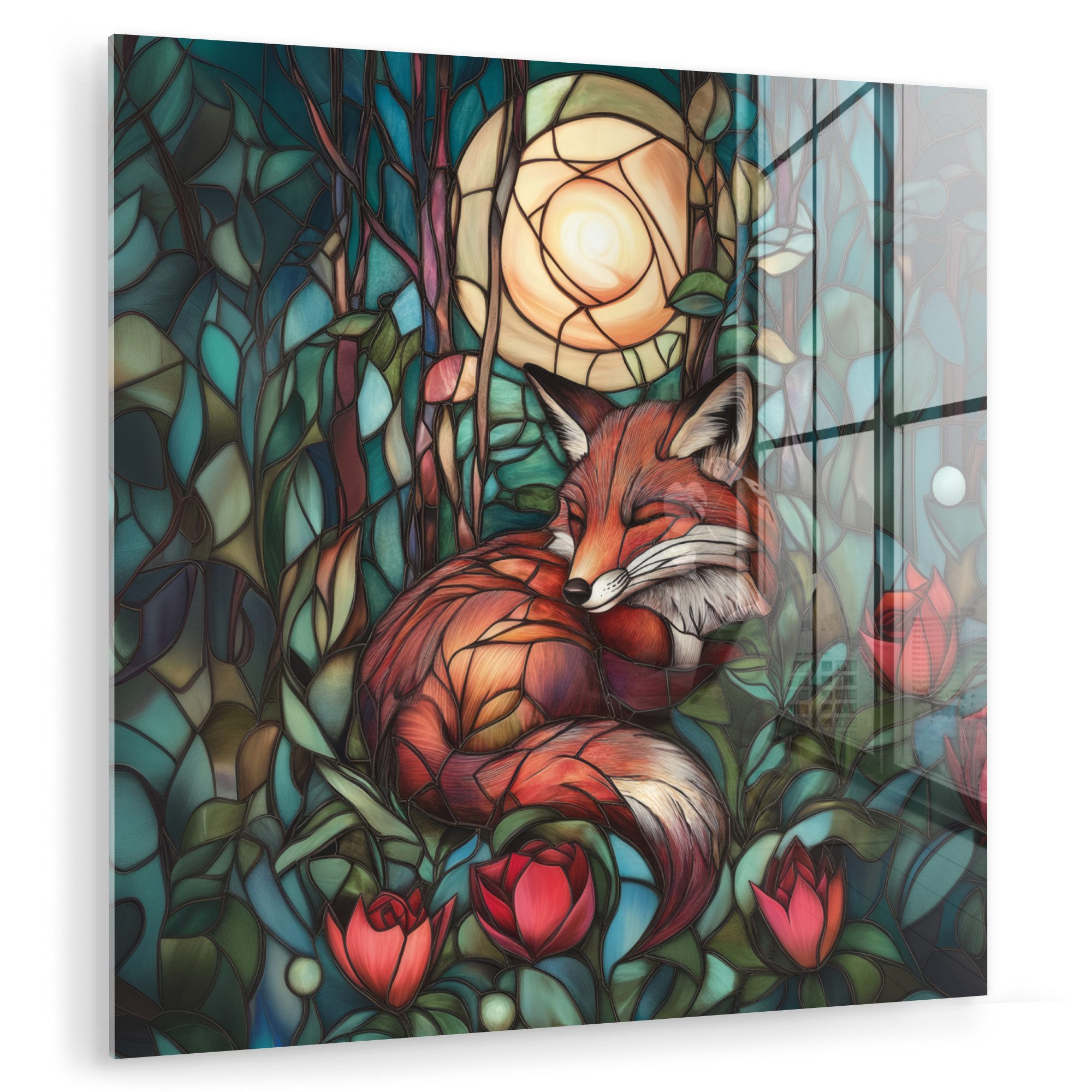 MuchoWow Acrylglasbild Fuchs - Mosaik - günstig online kaufen