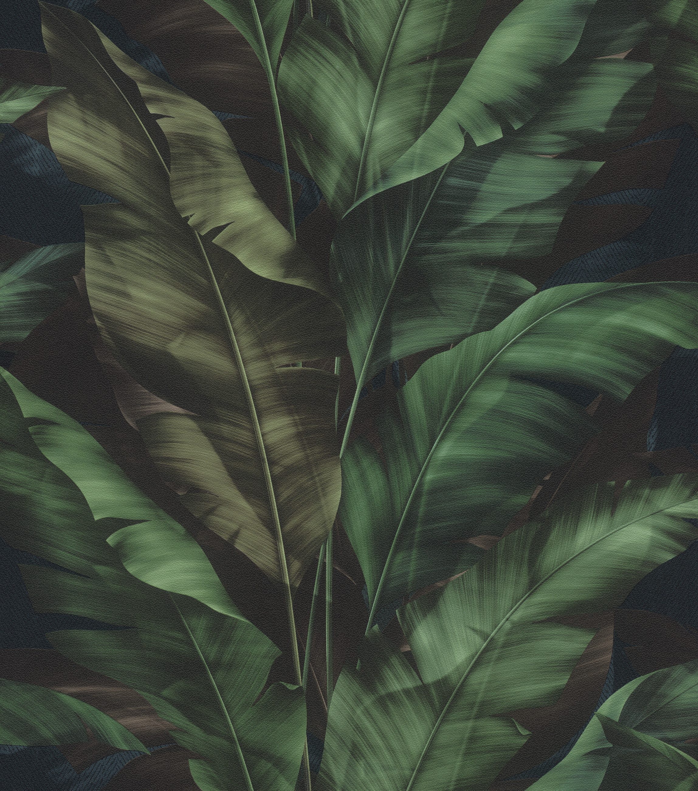 Rasch Vliestapete Rio - Selbstklebende Tapete Dschungel von tesa® x rasch®, strukturiert, tropisch, Blätter, botanisch, (1 Rolle, 1 St), selbstklebend, 6,00m x 0,53m