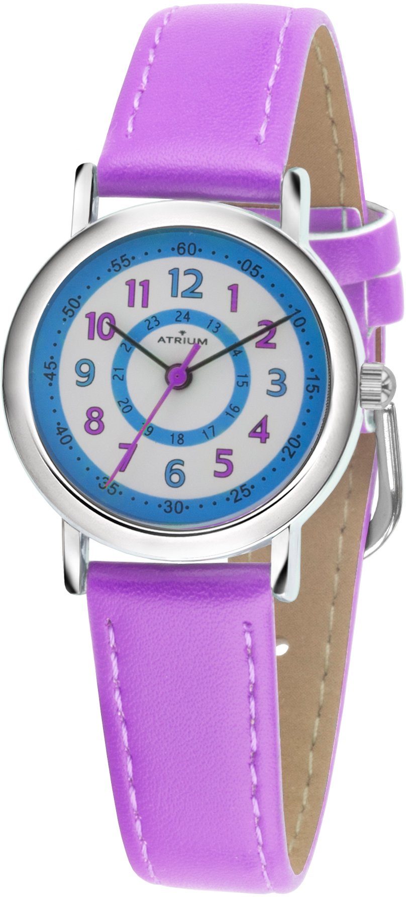 Atrium Quarzuhr A31-108, Armbanduhr,Kinderuhr,Mädchen,Jungen, Lernuhr,Schulanfang, Geschenkidee