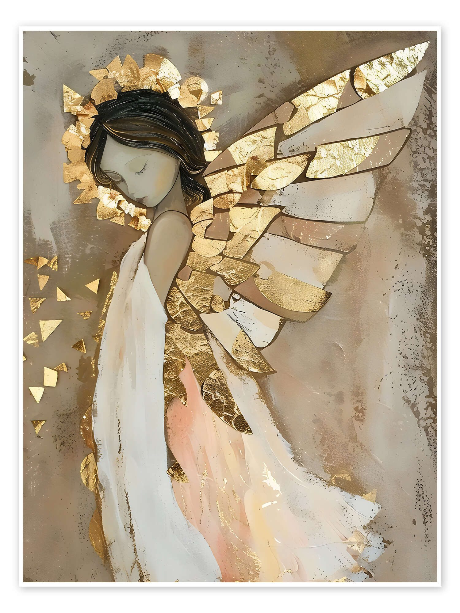 Posterlounge Wandbild Goldener Engel III, LSR günstig online kaufen