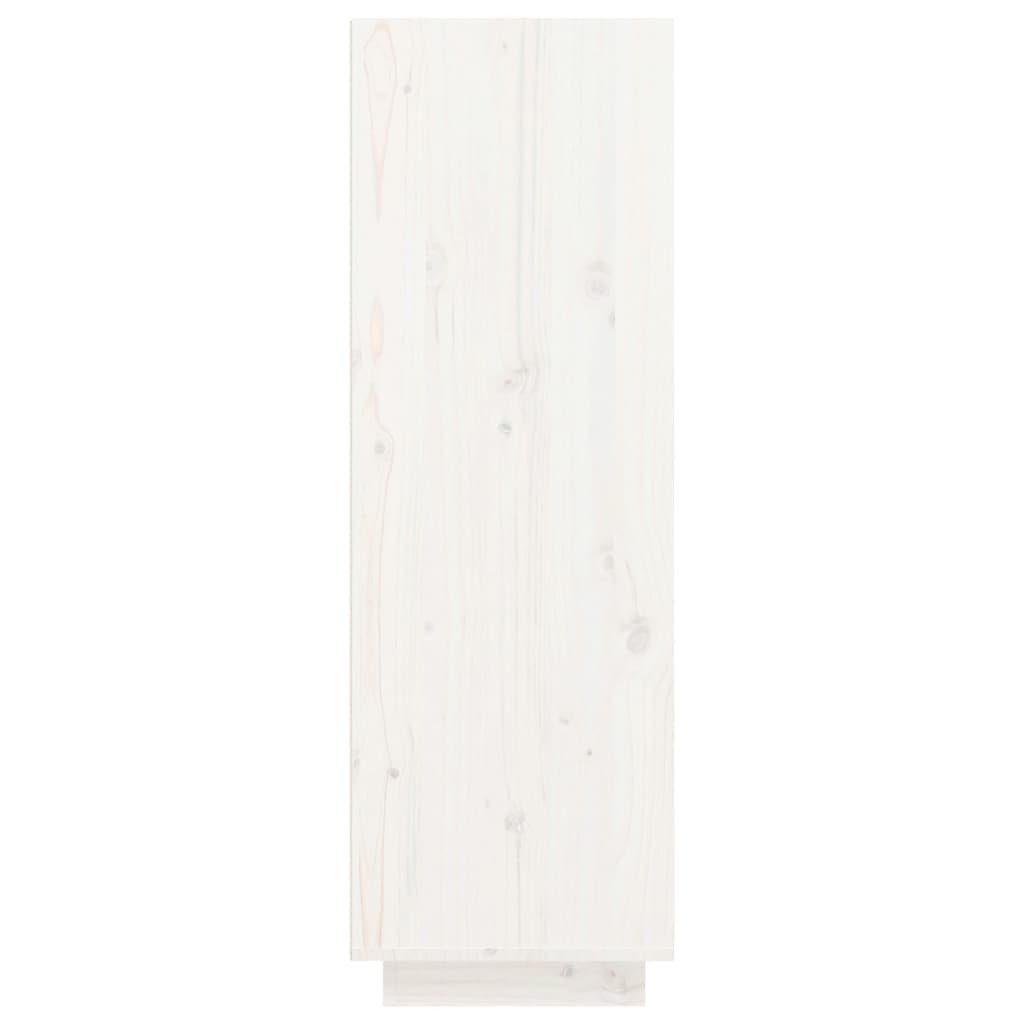 1-tlg. vidaXL Massivholz Weiß 34x30x105 cm Schuhregal Schuhregal Kiefer,