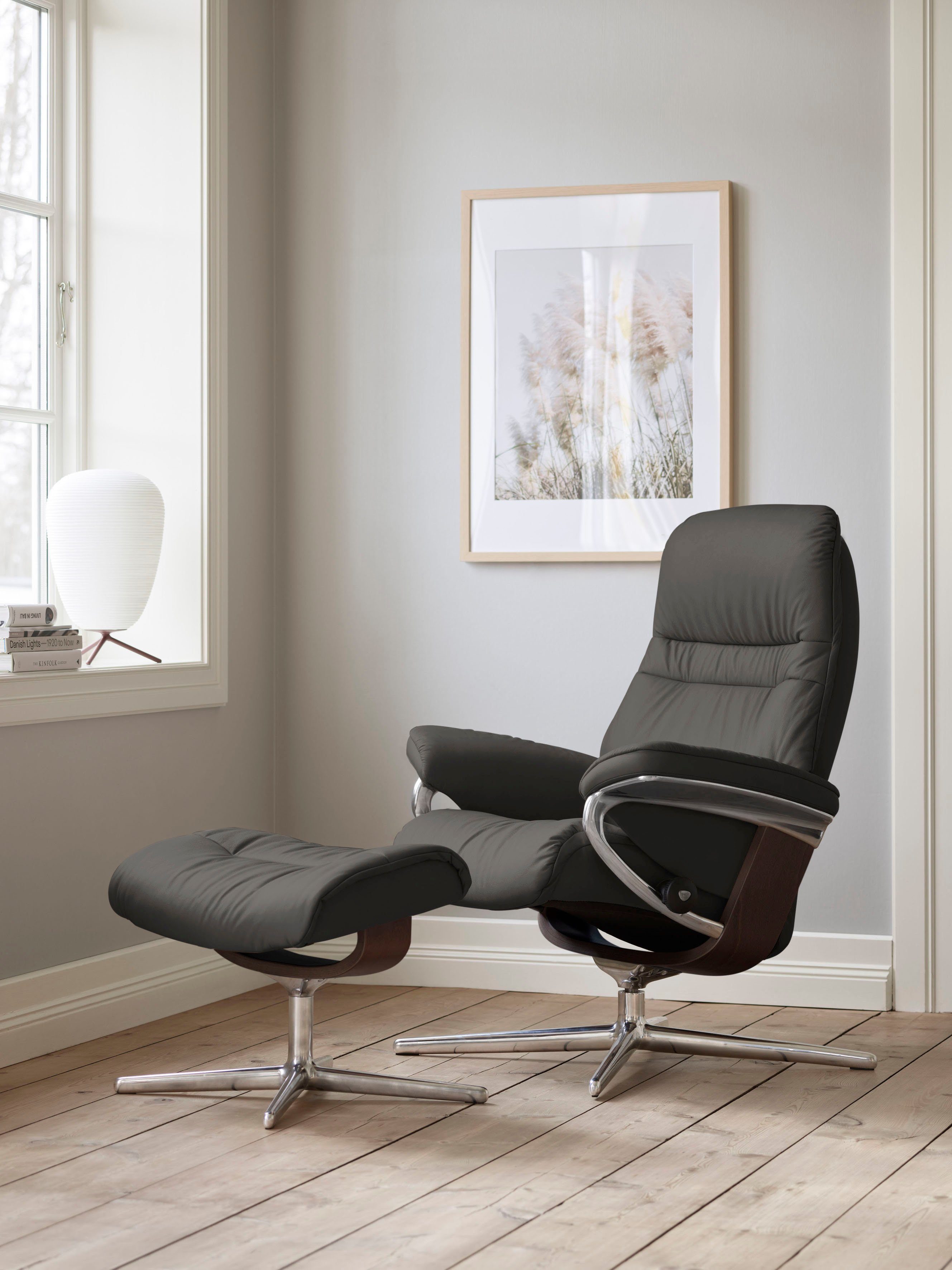 Stressless® Relaxsessel Sunrise, mit Cross Base, Größe S, M & L, Holzakzent Braun