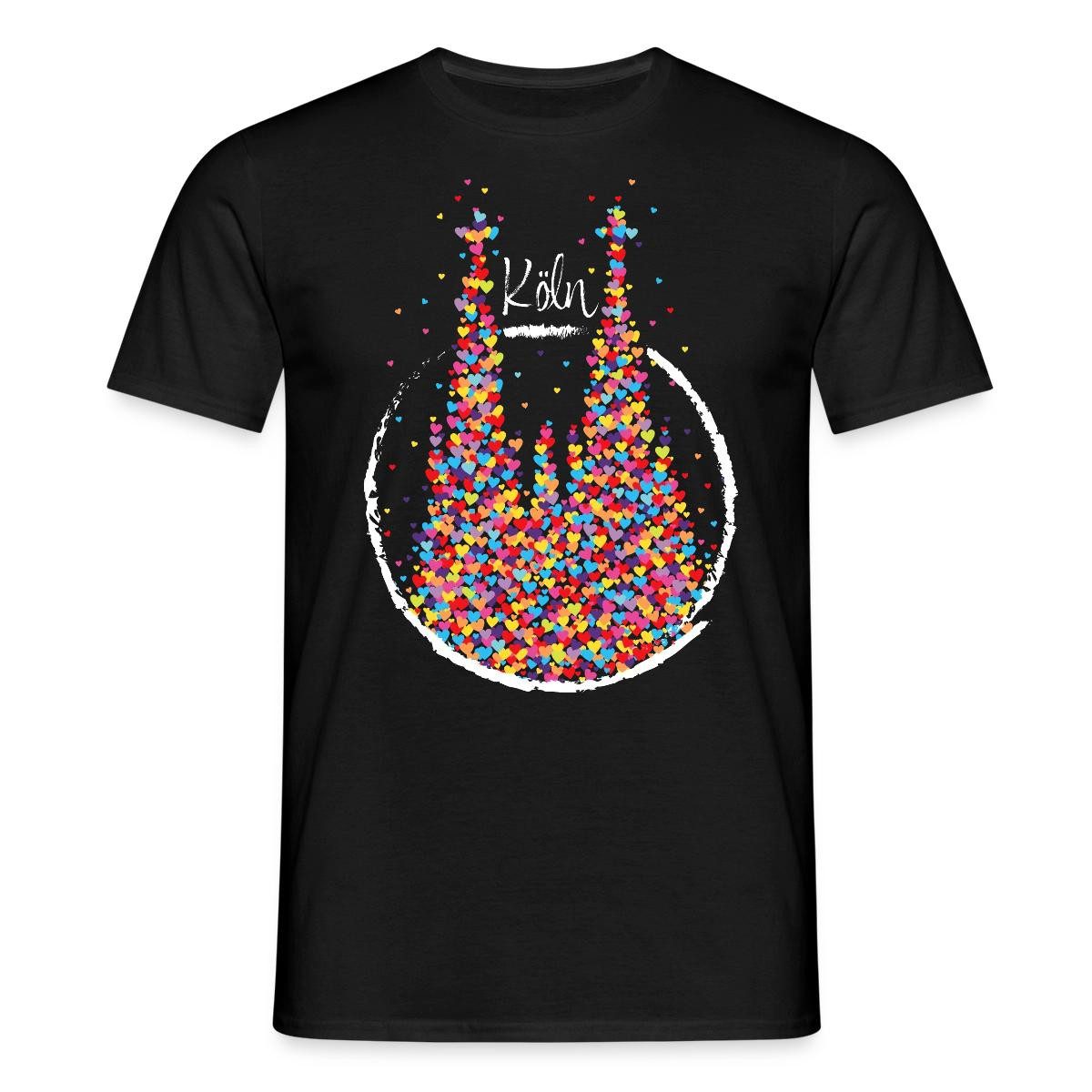 Spreadshirt T-Shirt Köln Kölner Dom Karneval Fasching Konfetti Männer T-Shirt (1-tlg)